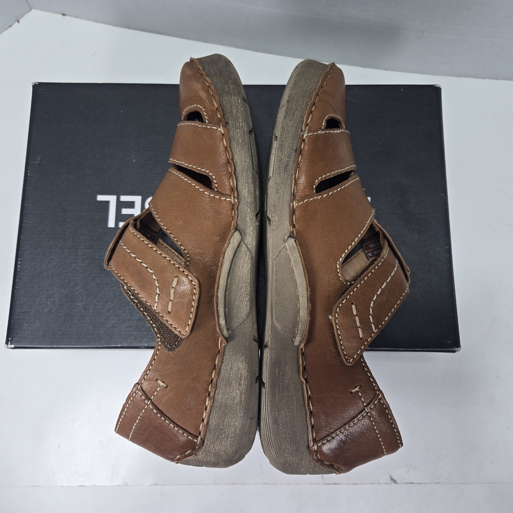 Josef Seibel Brown Women's Fergey 59 Fisherman Leather Sandal Shoes Size 7-7.5 - Picture 5 of 10